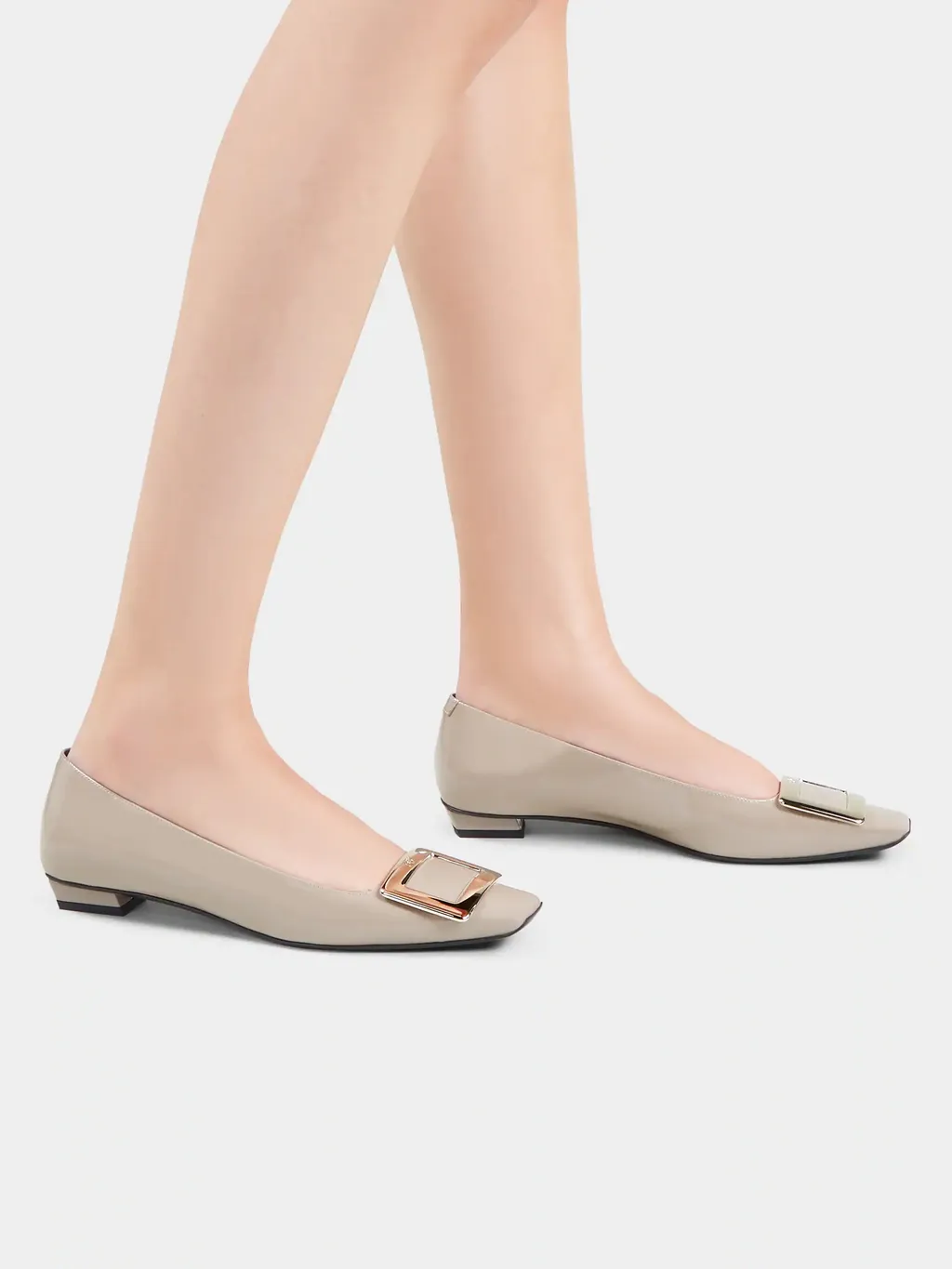 Roger Vivier Belle Buckled Ballerina Flats