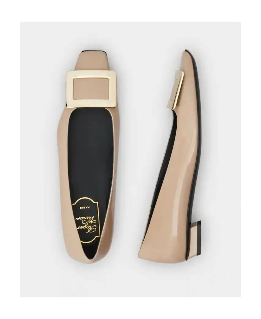 Roger Vivier Belle Buckled Ballerina Flats