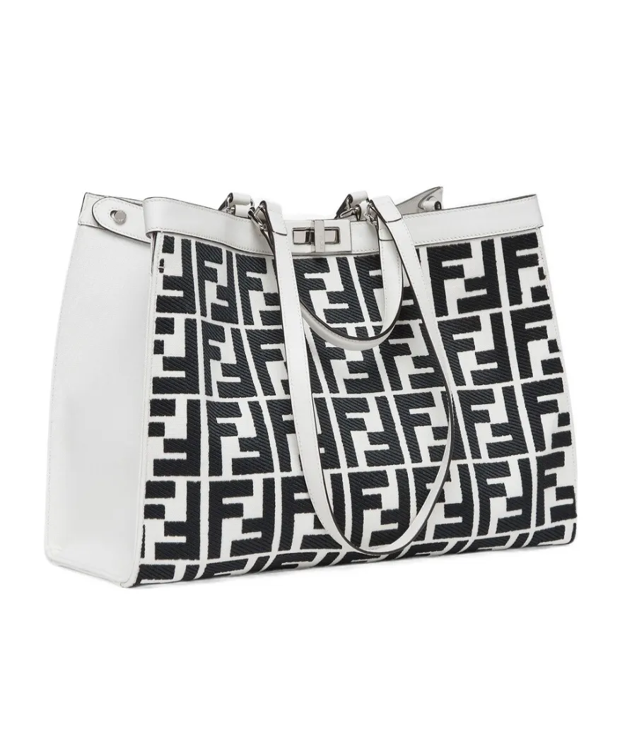 Fendi Ff Embroidered X-Tote Bag