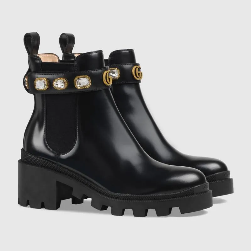 Leather Ankle Boot With Belt