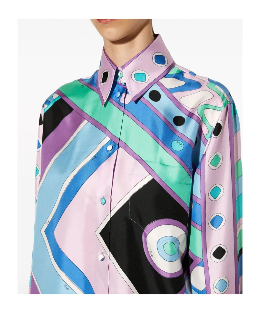 Emilio Pucci Vivara-Printed Long Sleeved Shirt