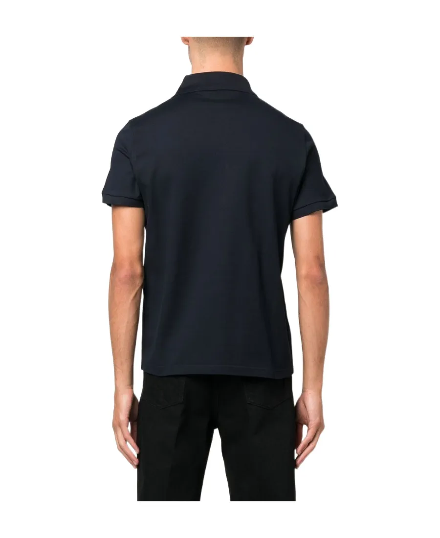 Saint Laurent Cassandre Logo Embroidered Polo Shirt