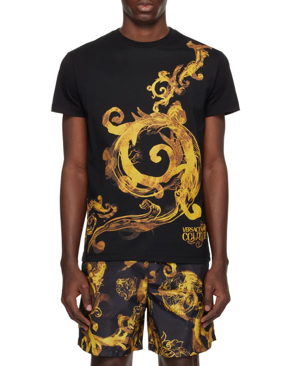 Versace Jeans Couture Barocco-Printed Crewneck T-Shirt