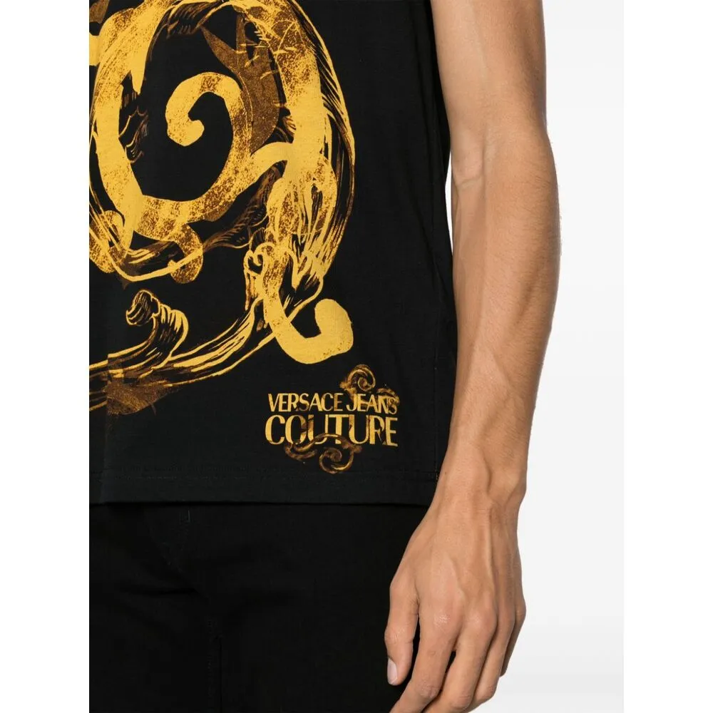 Versace Jeans Couture Barocco-Printed Crewneck T-Shirt