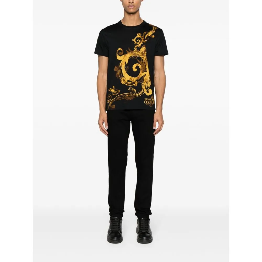 Versace Jeans Couture Barocco-Printed Crewneck T-Shirt