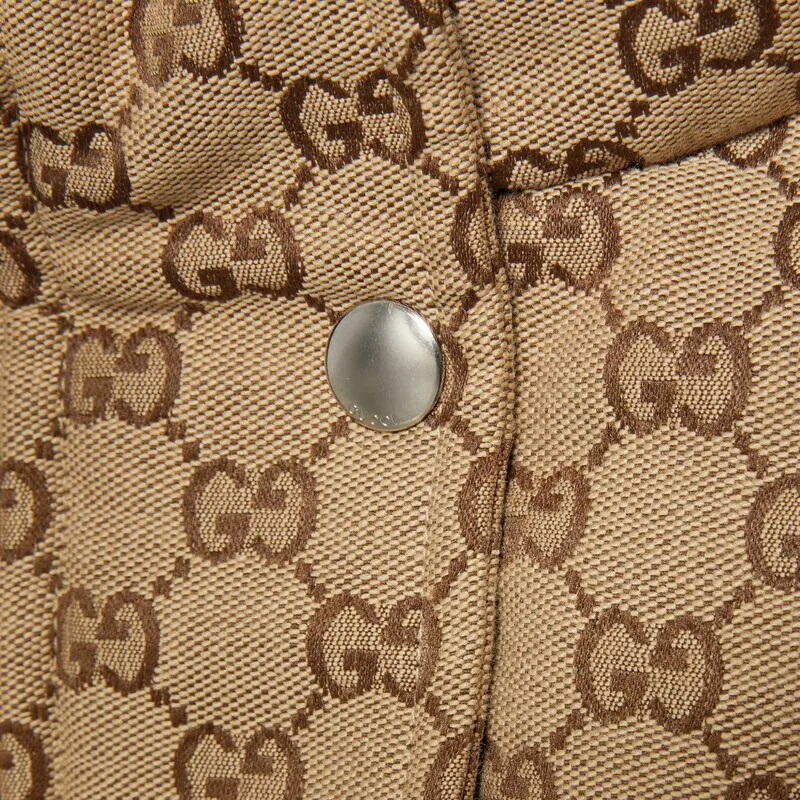 Gg Cotton Canvas Puffer Jacket