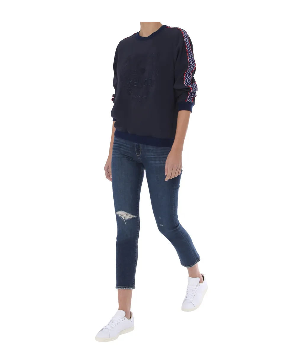 Logo Tiger Head Embroidery Sweater