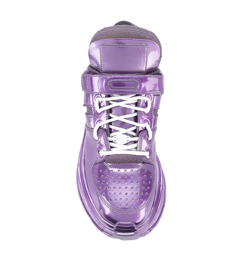 Purple Platform Lace-Up Sneakers