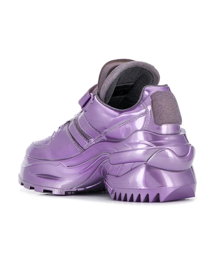 Purple Platform Lace-Up Sneakers