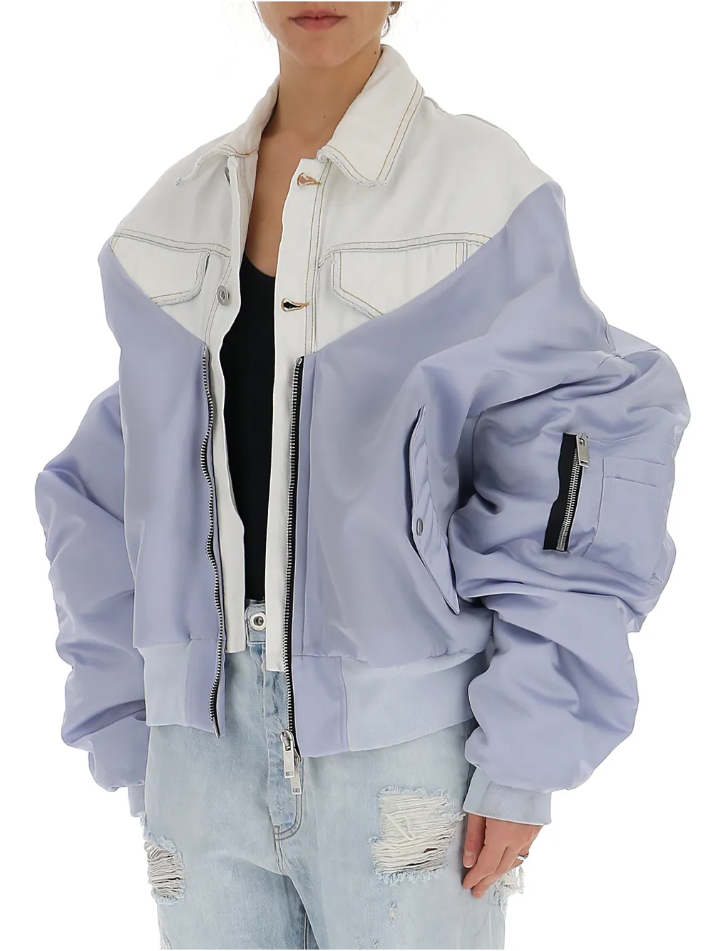Denim Splicing Casual Jacket