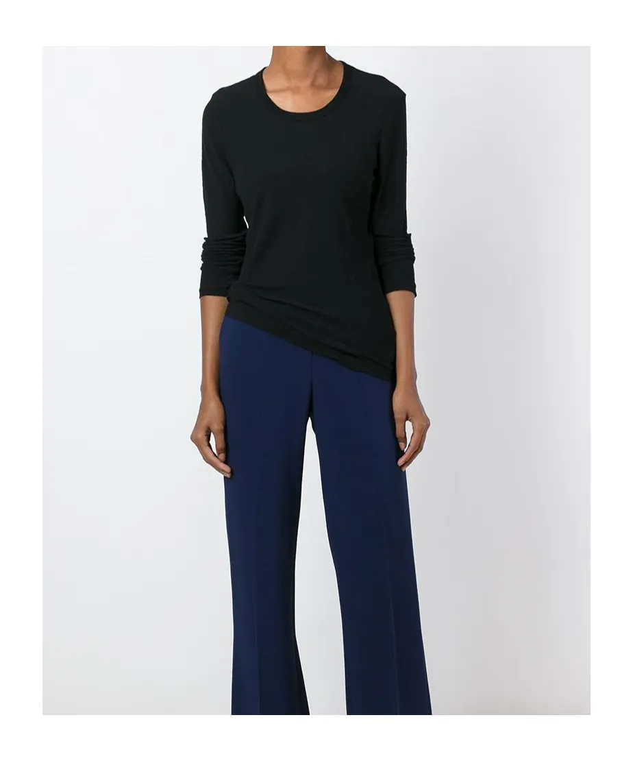 James Perse Long-Sleeved Crewneck Sheer Slub T-Shirt