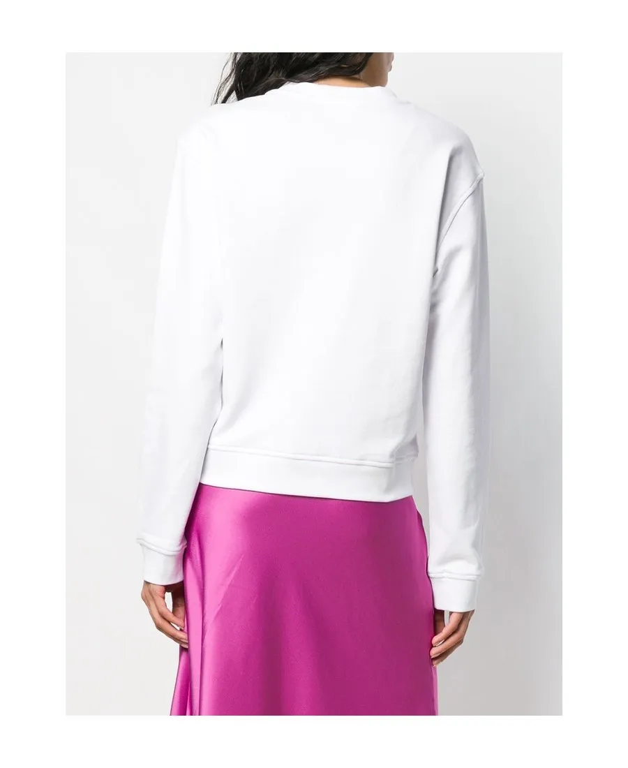 Logo Flower Embroidered Sweater