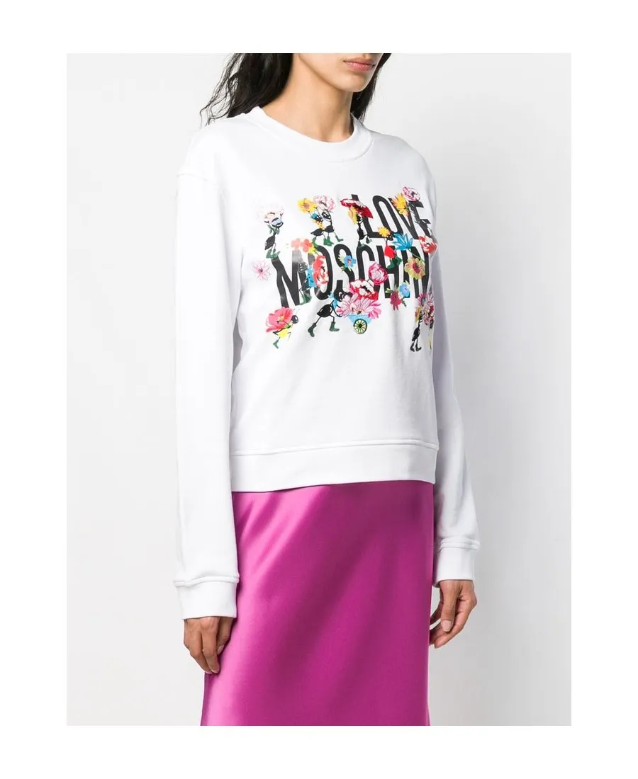 Logo Flower Embroidered Sweater