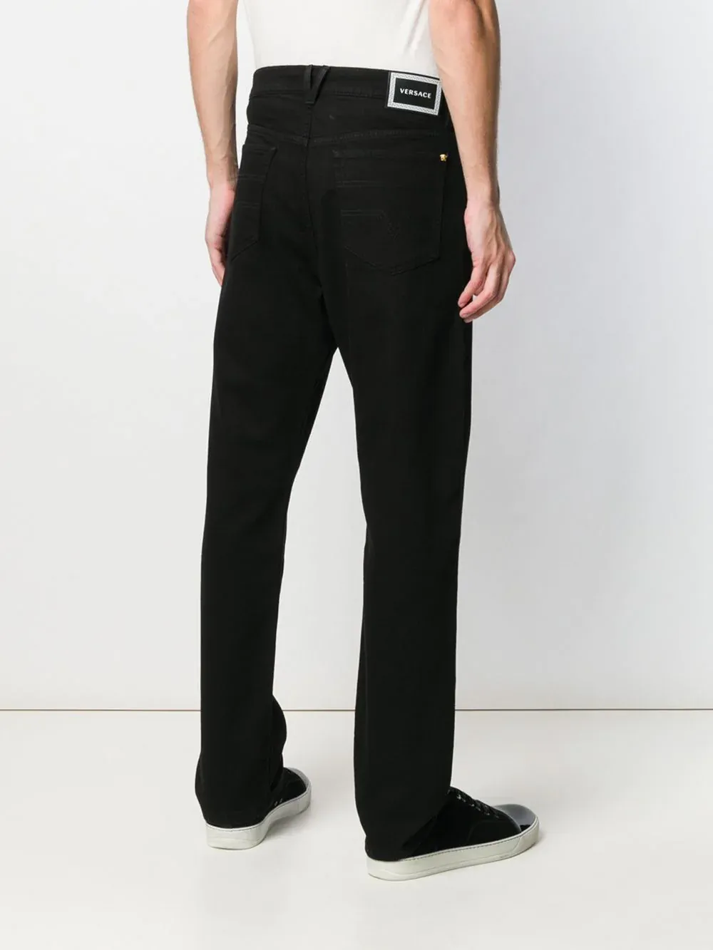 Versace Logo-Patch Slim-Fit Jeans