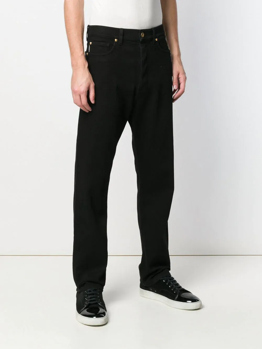 Versace Logo-Patch Slim-Fit Jeans