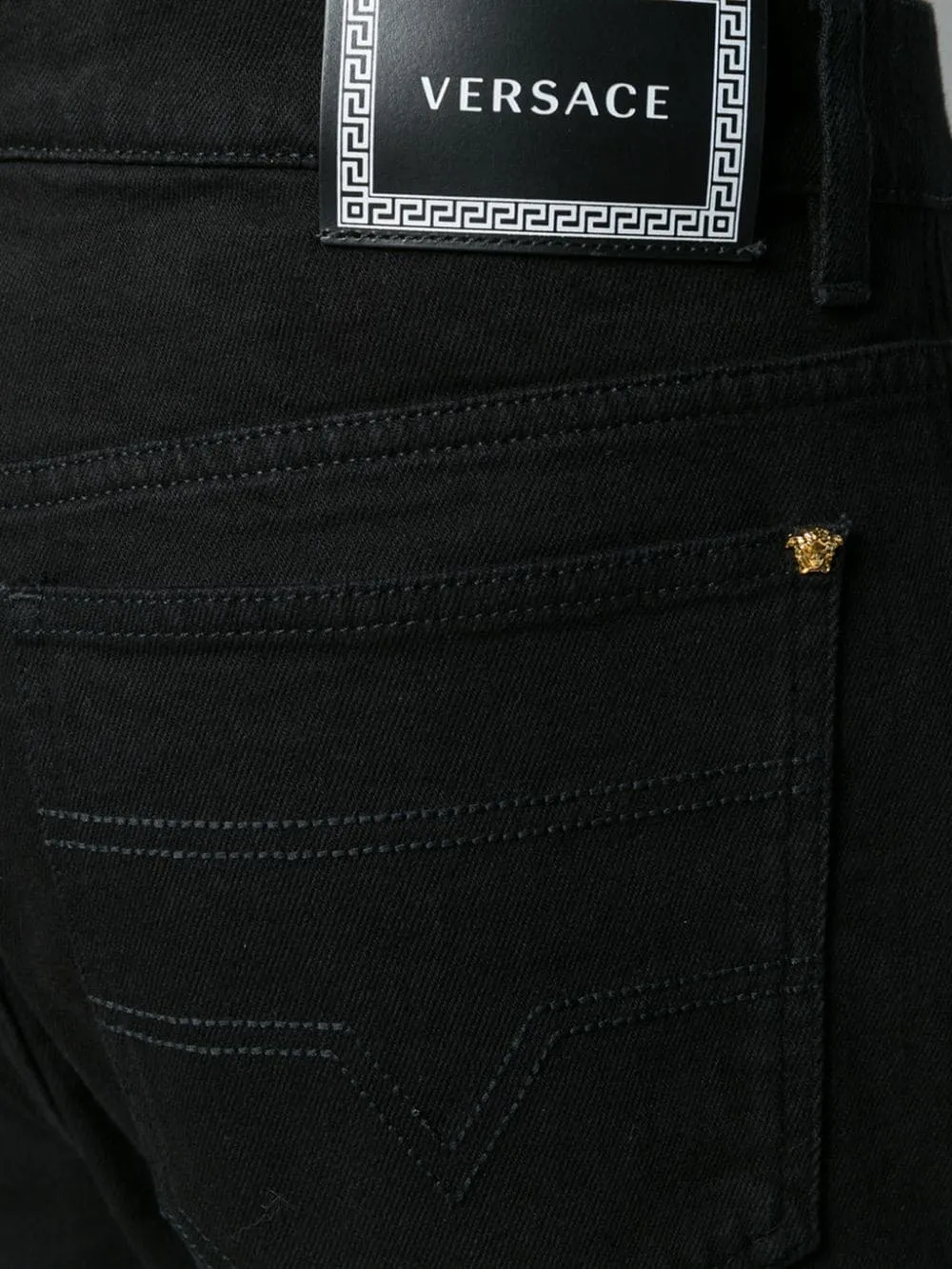 Versace Logo-Patch Slim-Fit Jeans