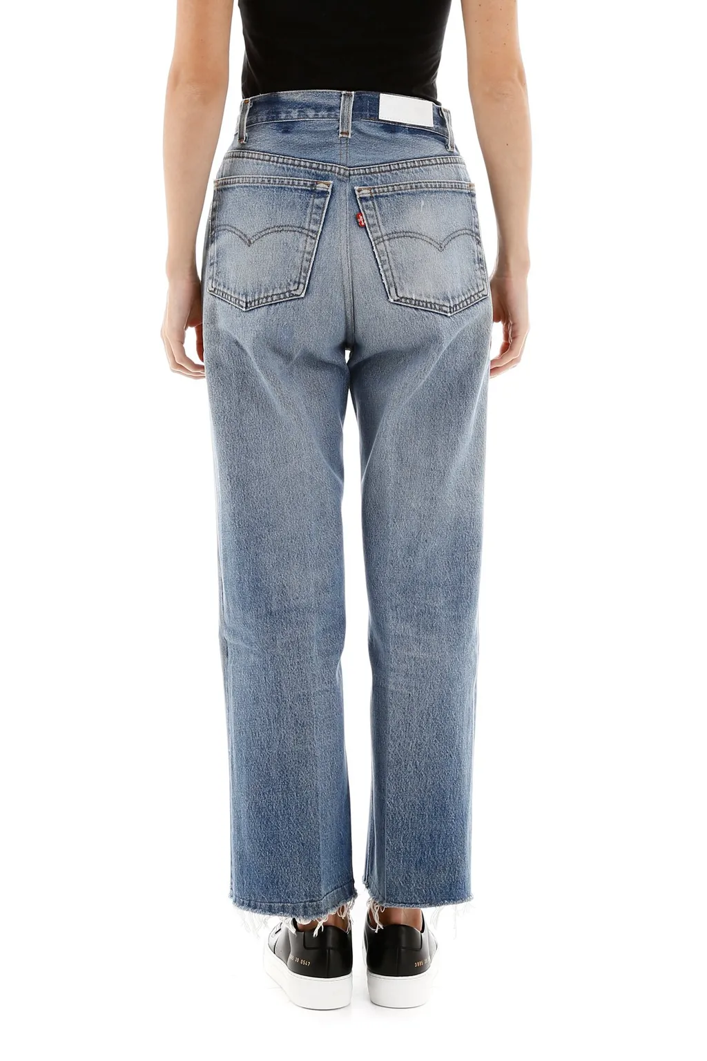Re/Done Wide-Leg Cropped Jeans