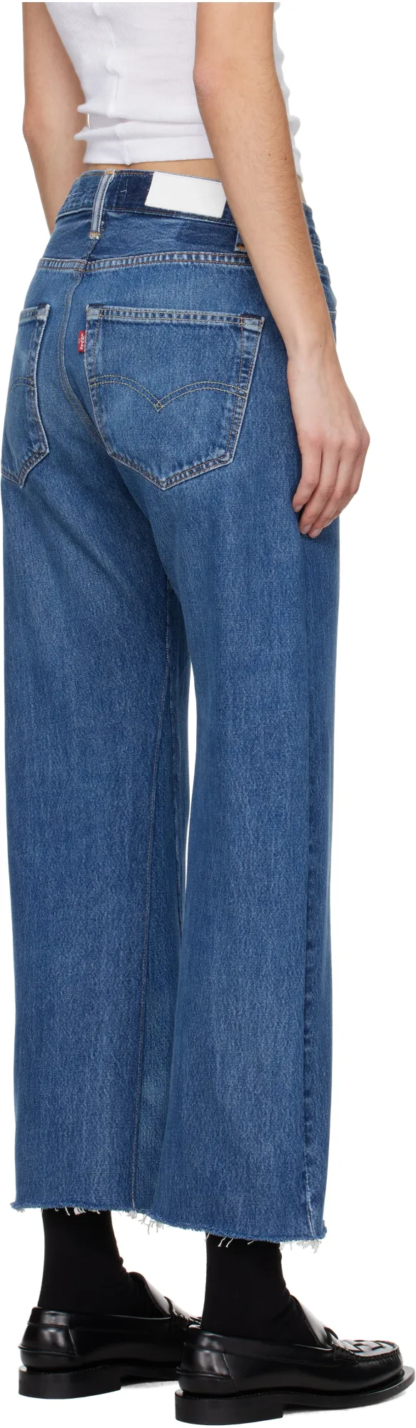 Re/Done Wide-Leg Cropped Jeans
