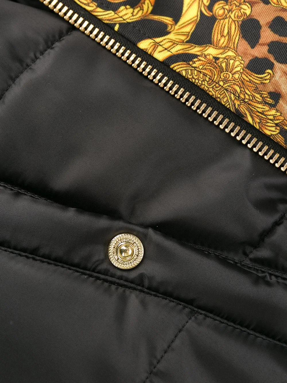 Leopard Zipper Baseball Jacket