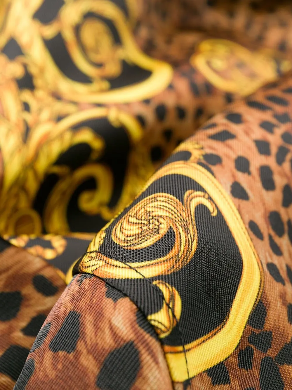 Leopard Zipper Baseball Jacket