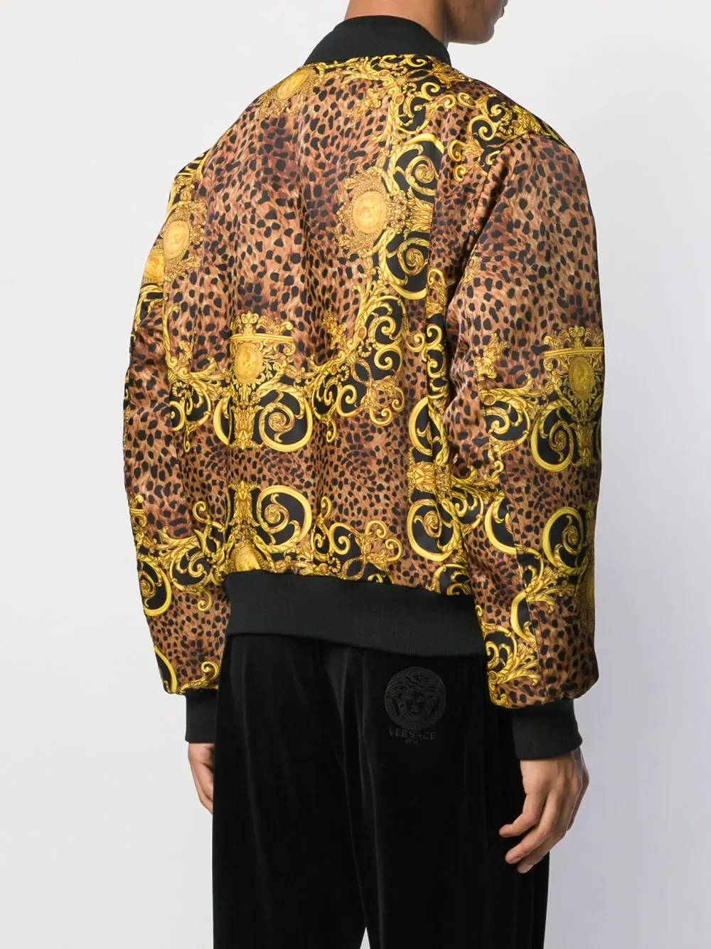Leopard Zipper Baseball Jacket