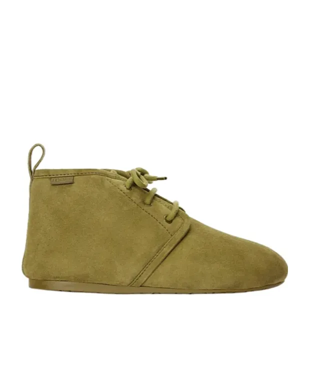 Lago Lace-Up Bootie In Suede And Shearling