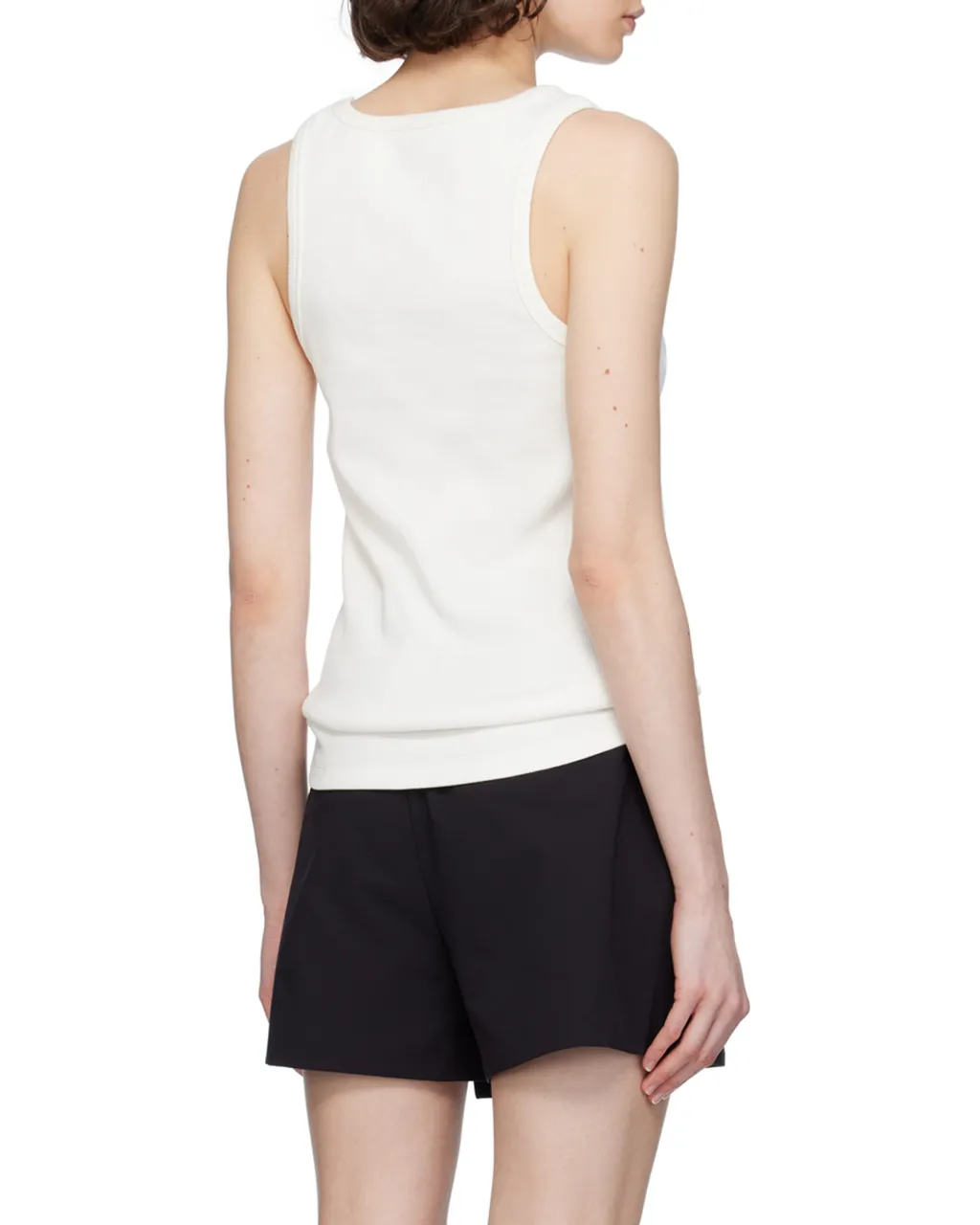 Moncler Logo Embroidered Ribbed Tank Top