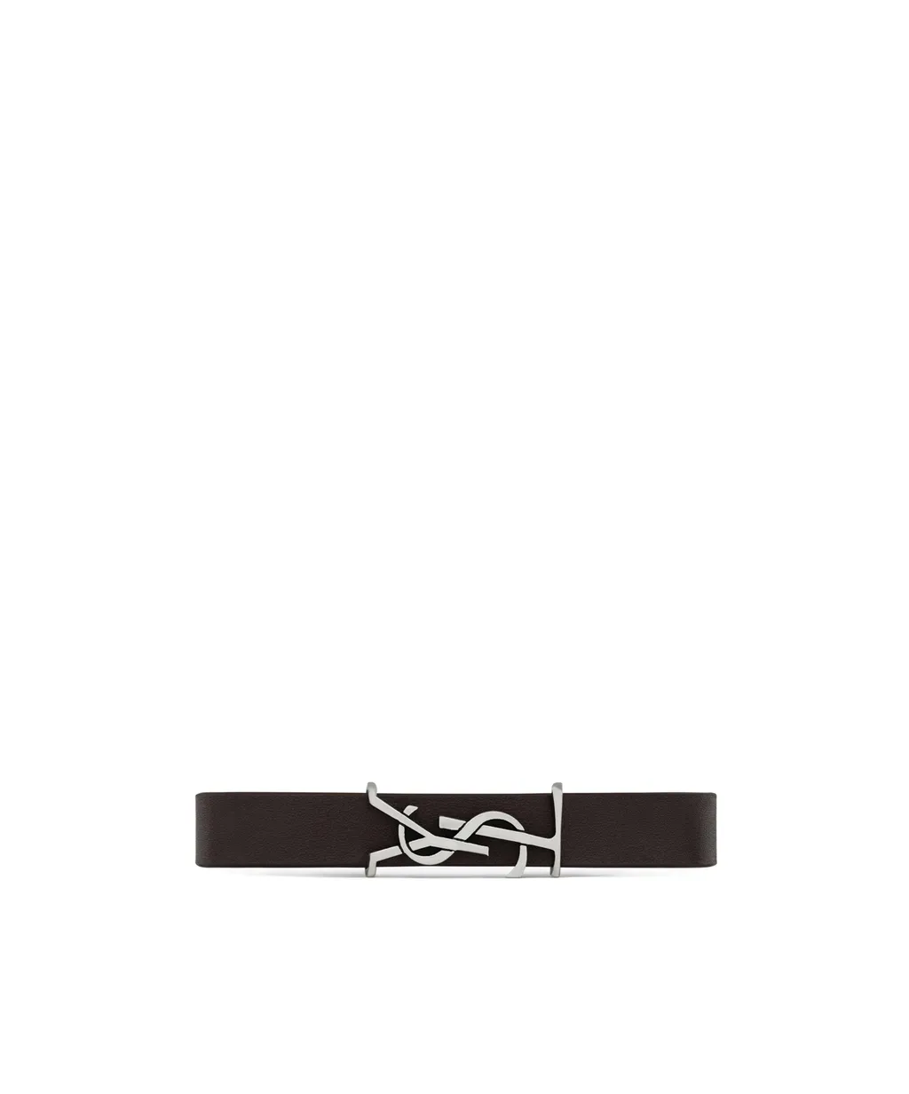 Saint Laurent Cassandre Logo Plaque Bracelet