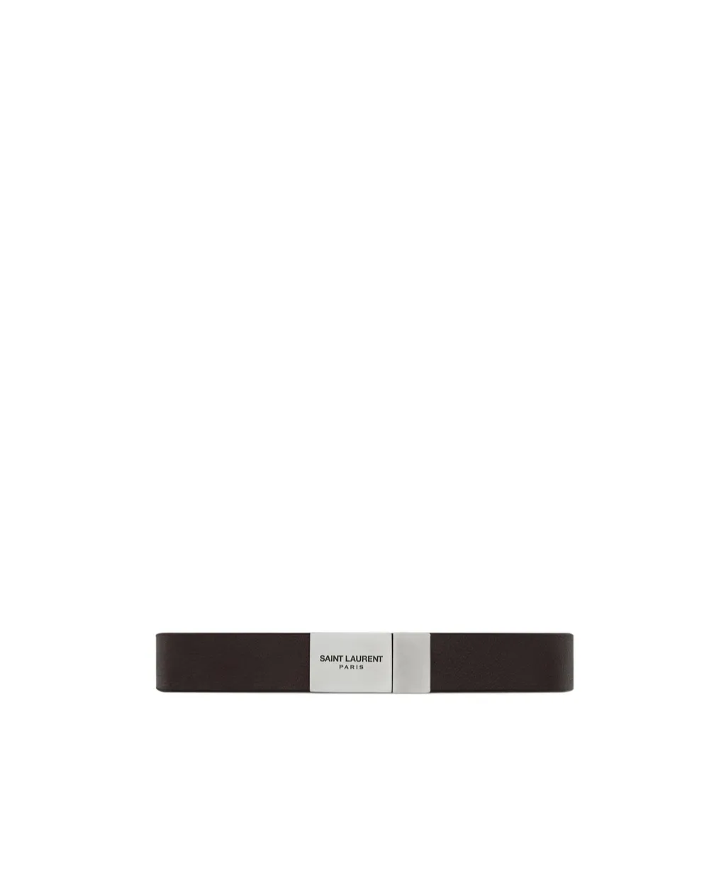 Saint Laurent Cassandre Logo Plaque Bracelet
