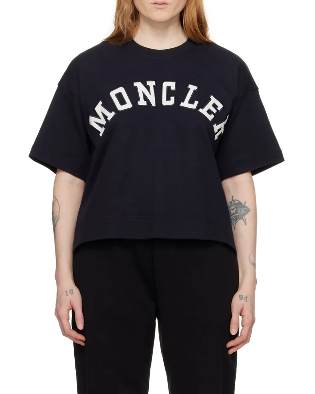 Moncler Logo Printed Cropped T-Shirt