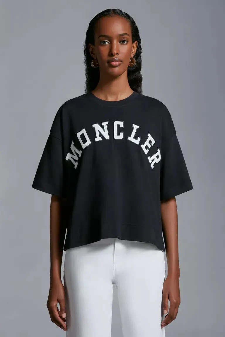 Moncler Logo Printed Cropped T-Shirt