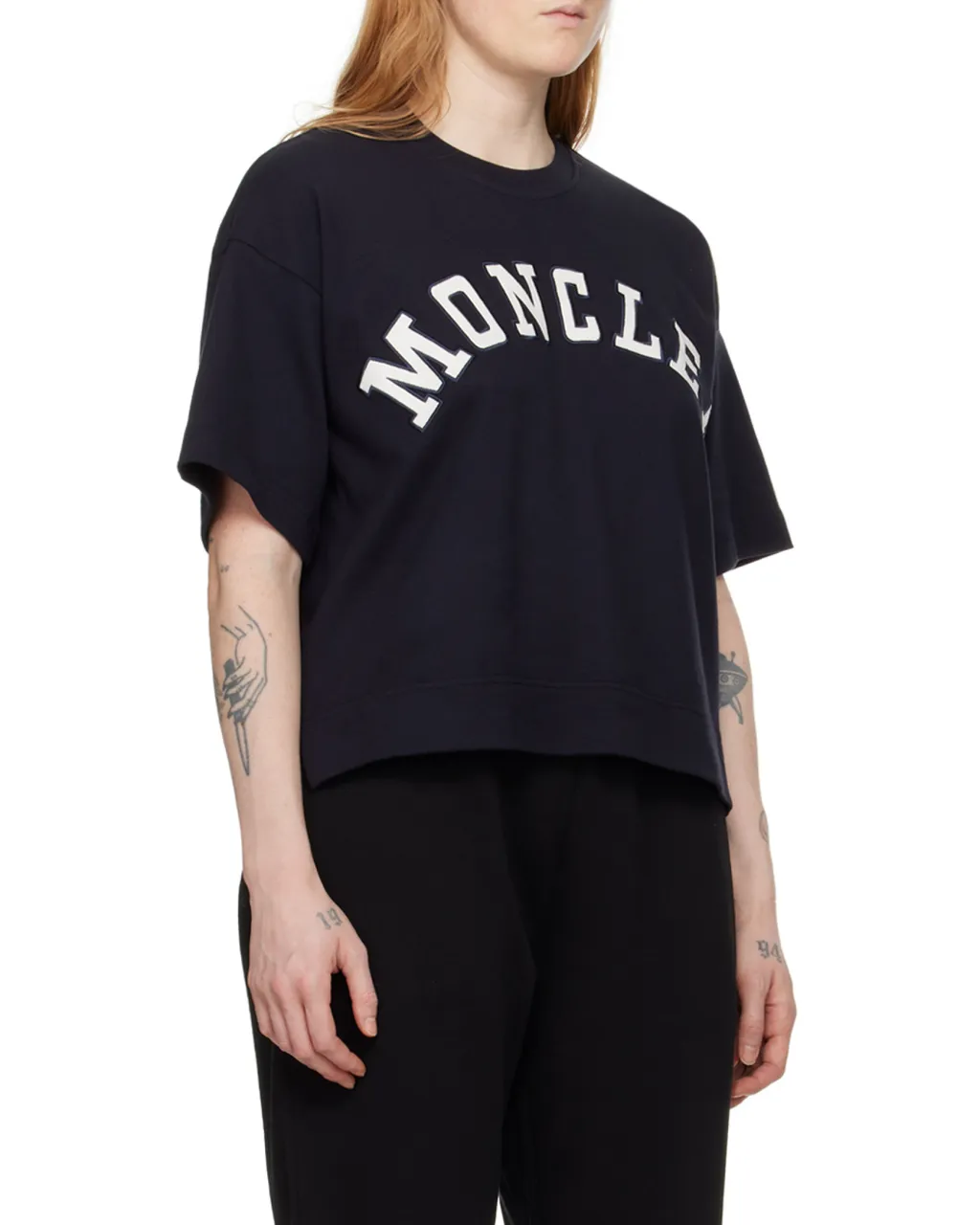 Moncler Logo Printed Cropped T-Shirt