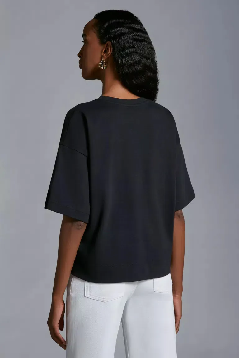 Moncler Logo Printed Cropped T-Shirt