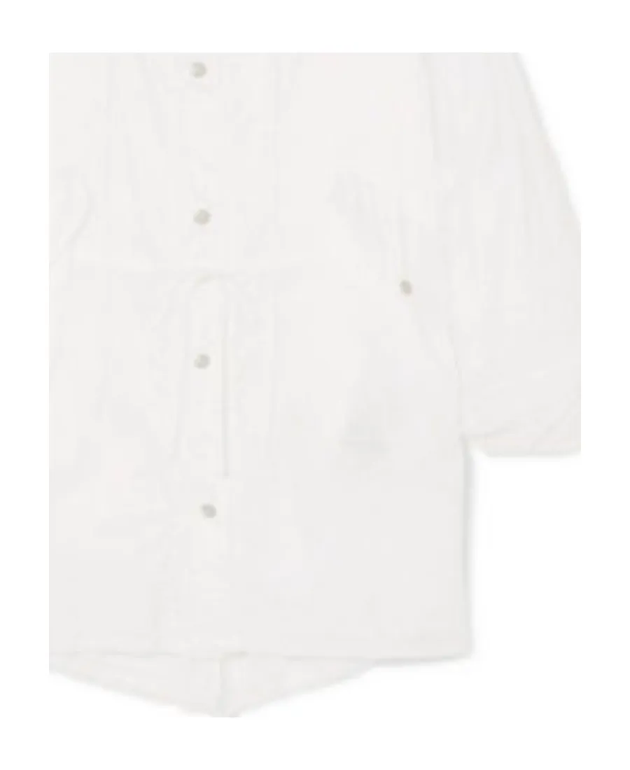 White Semi-Transparent Casual Jacket