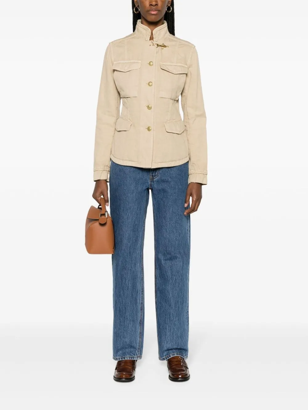 Fay Buttoned Military Jacket