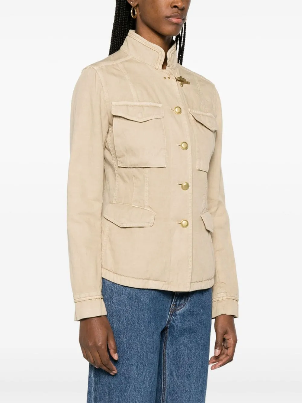 Fay Buttoned Military Jacket
