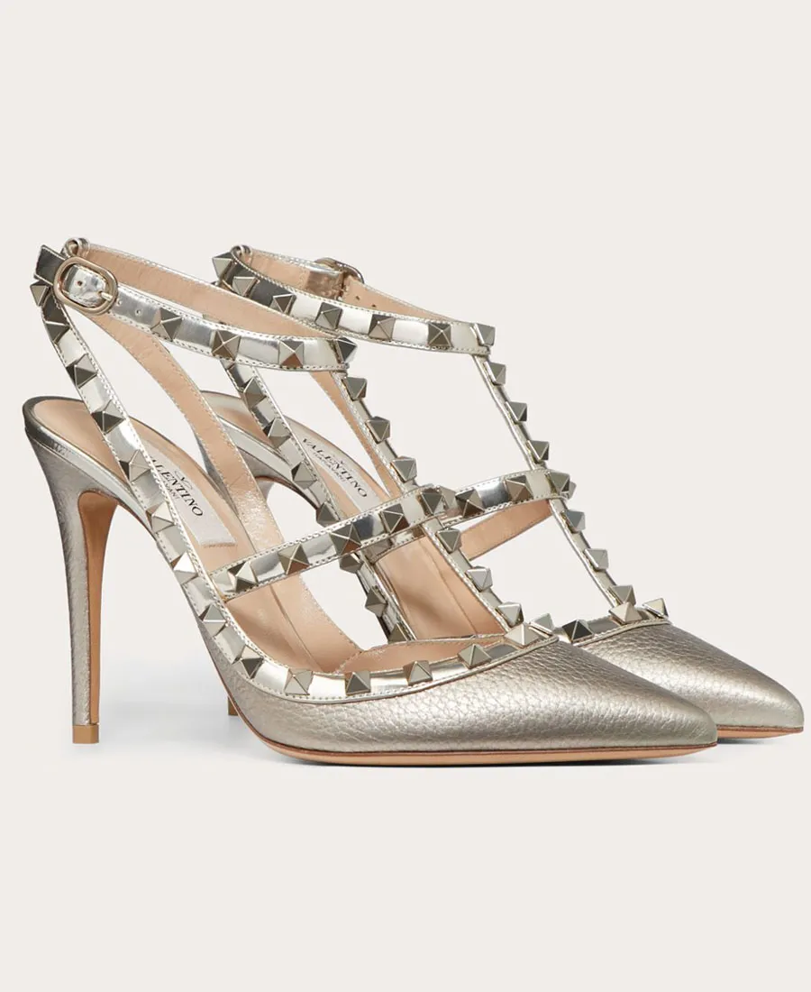 Valentino Garavani Rockstud Pointed Toe Caged Pumps