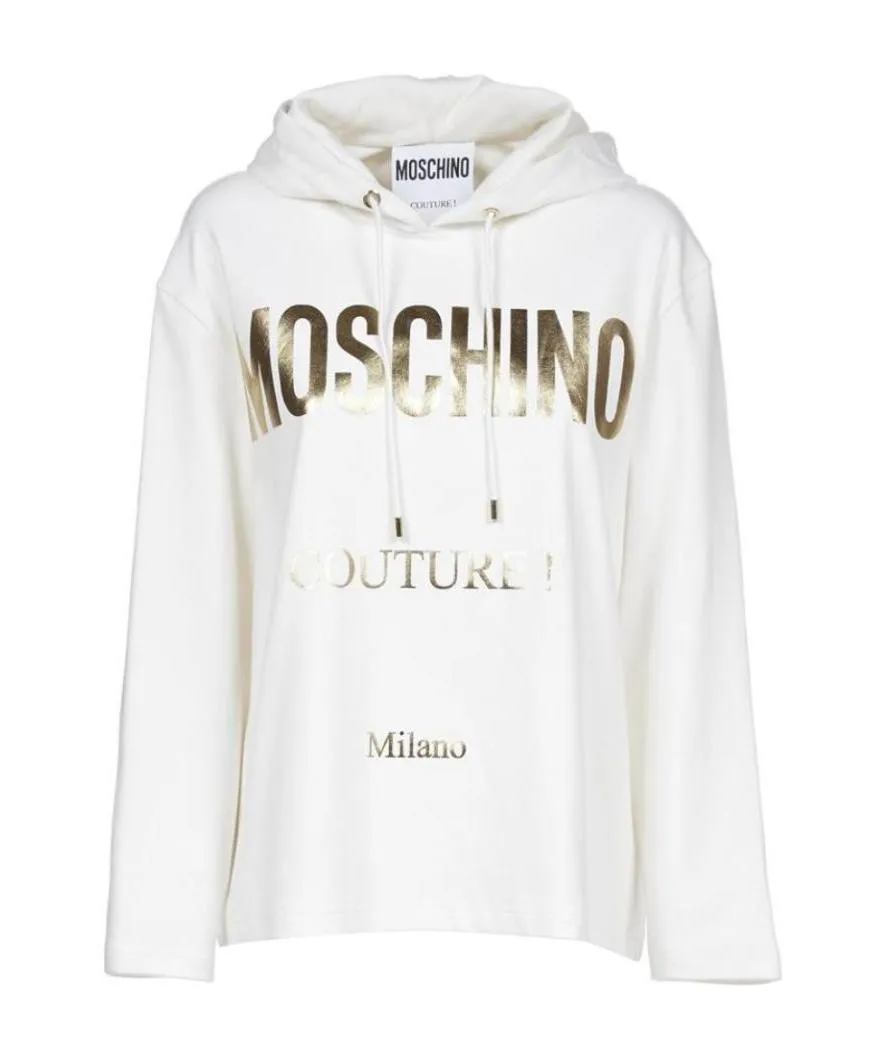 Logo Printed Hooded Sweater