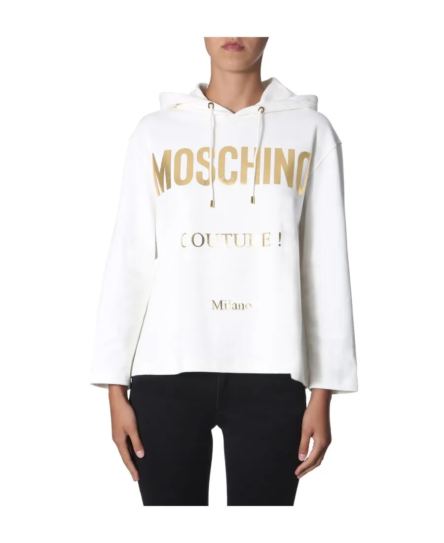 Logo Printed Hooded Sweater