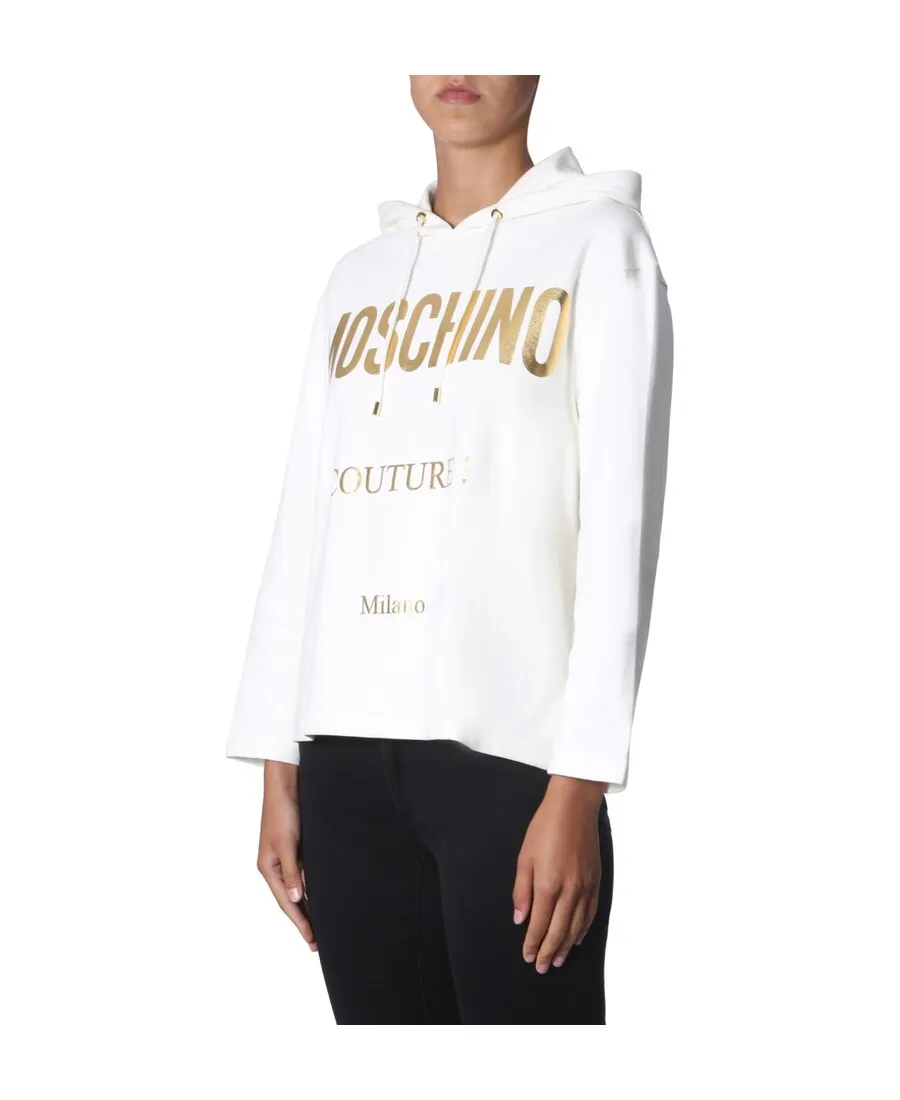 Logo Printed Hooded Sweater