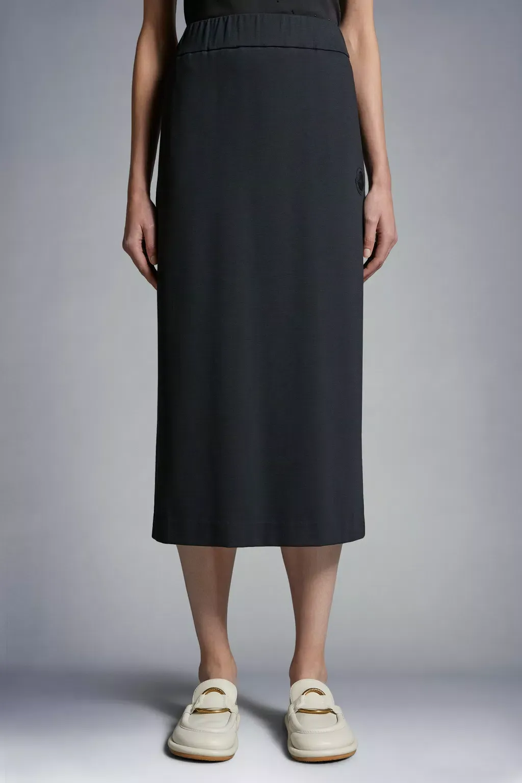Moncler Logo Patch Midi Skirt