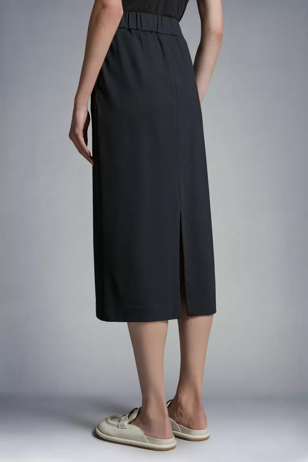 Moncler Logo Patch Midi Skirt