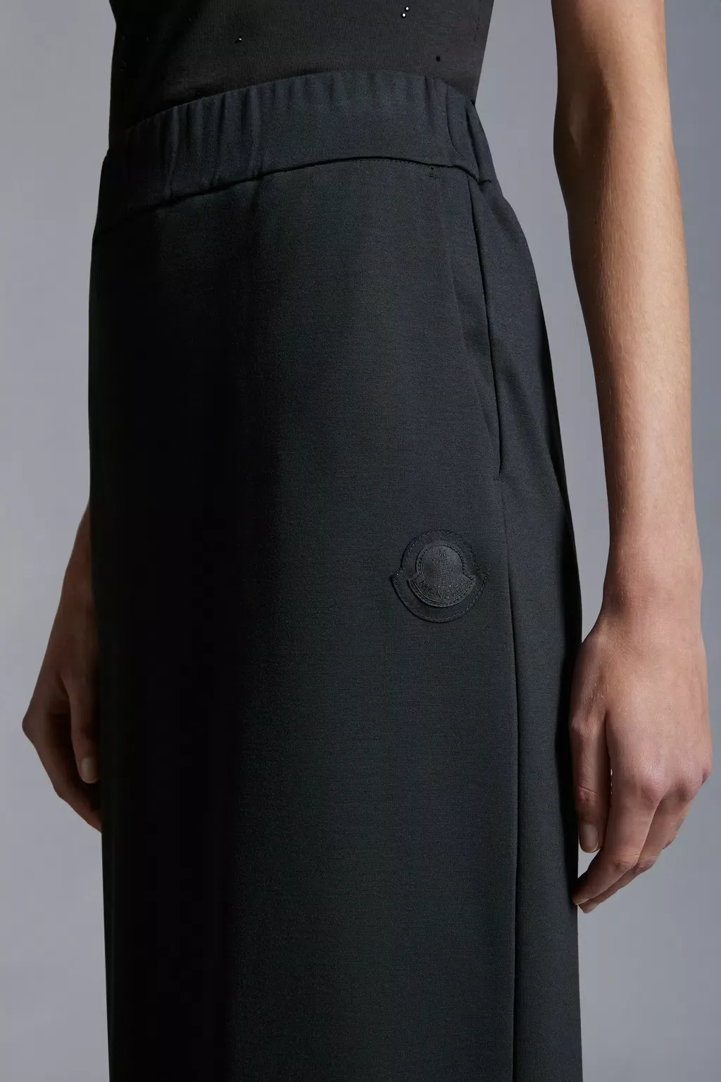 Moncler Logo Patch Midi Skirt