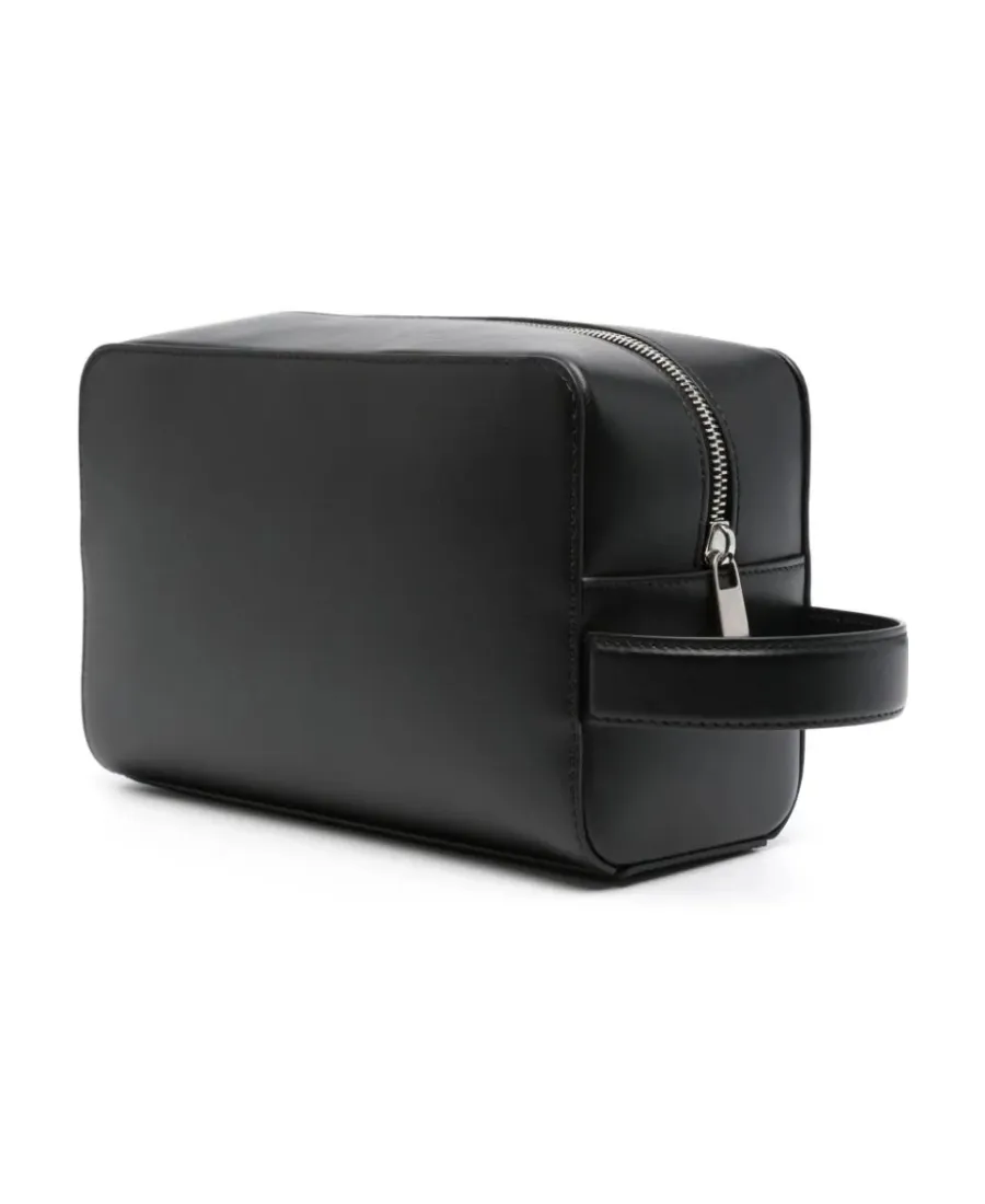 Off-White Quote-Print Zip-Up Wash Bag