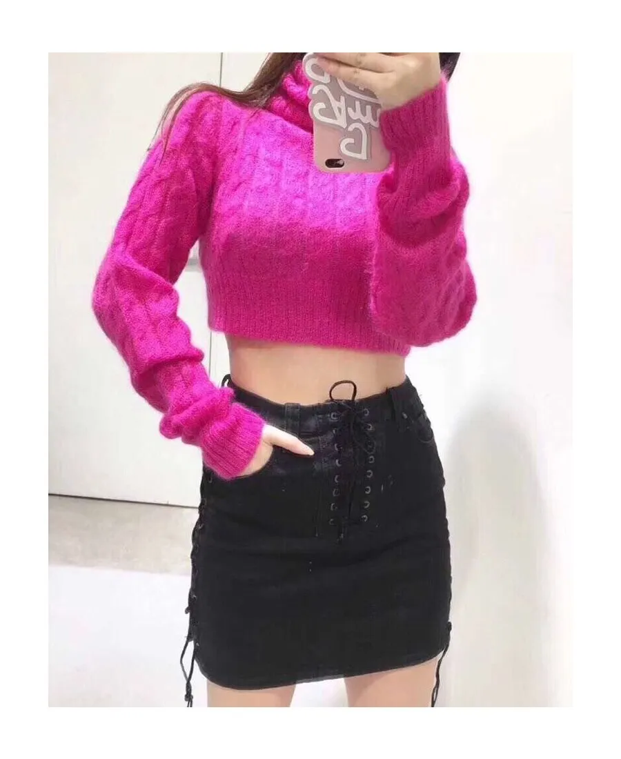 Straddle Denim Skirt