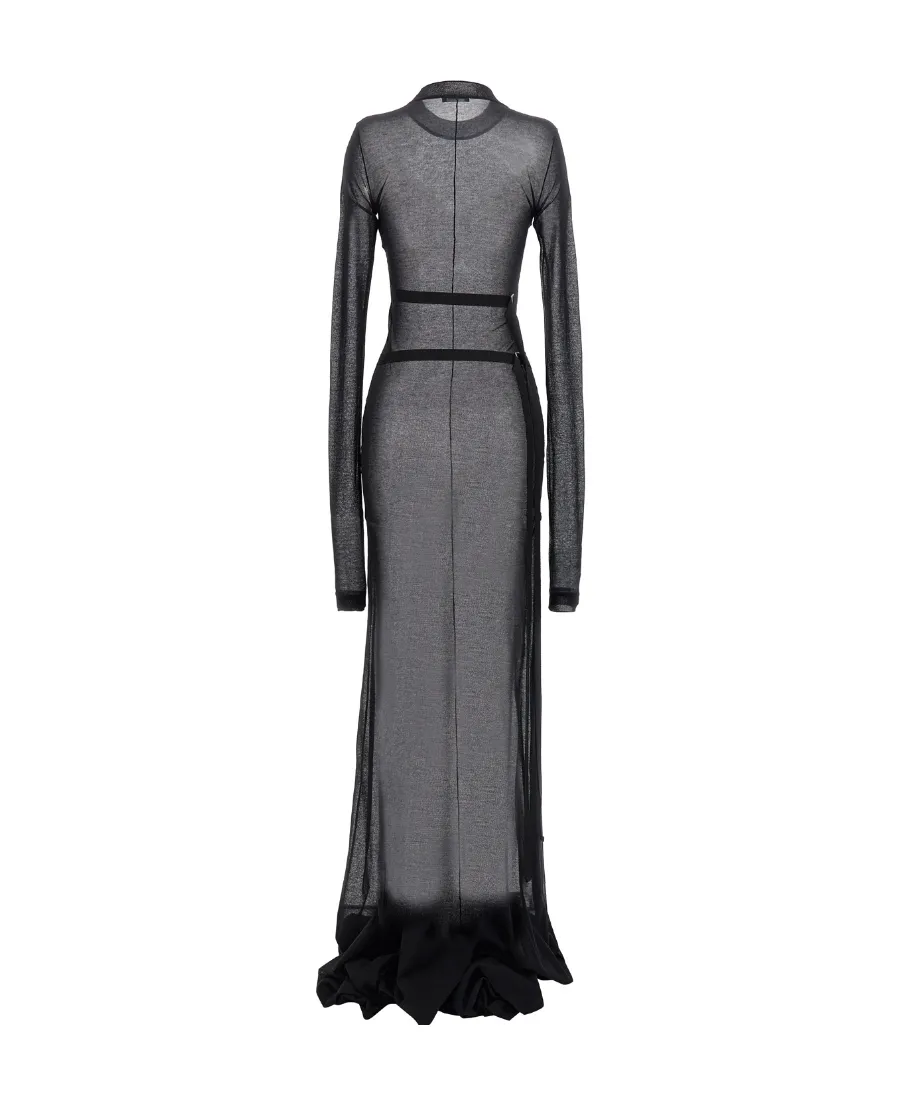 Ann Demeulemeester Long Sleeved Crewneck Maxi Dress