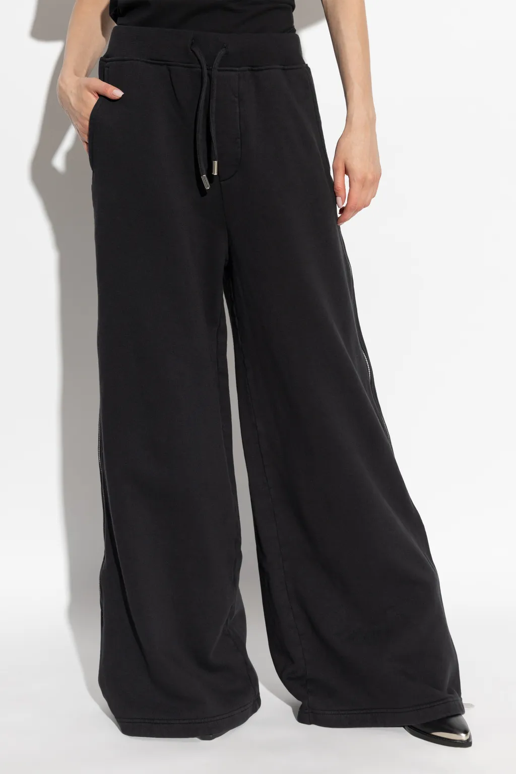 Dsquared2 Zip Detailed Wide-Leg Pants