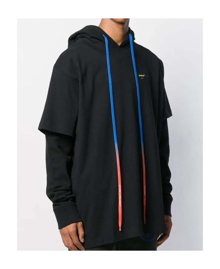 Graffiti Logo Printed Hooded Sweater