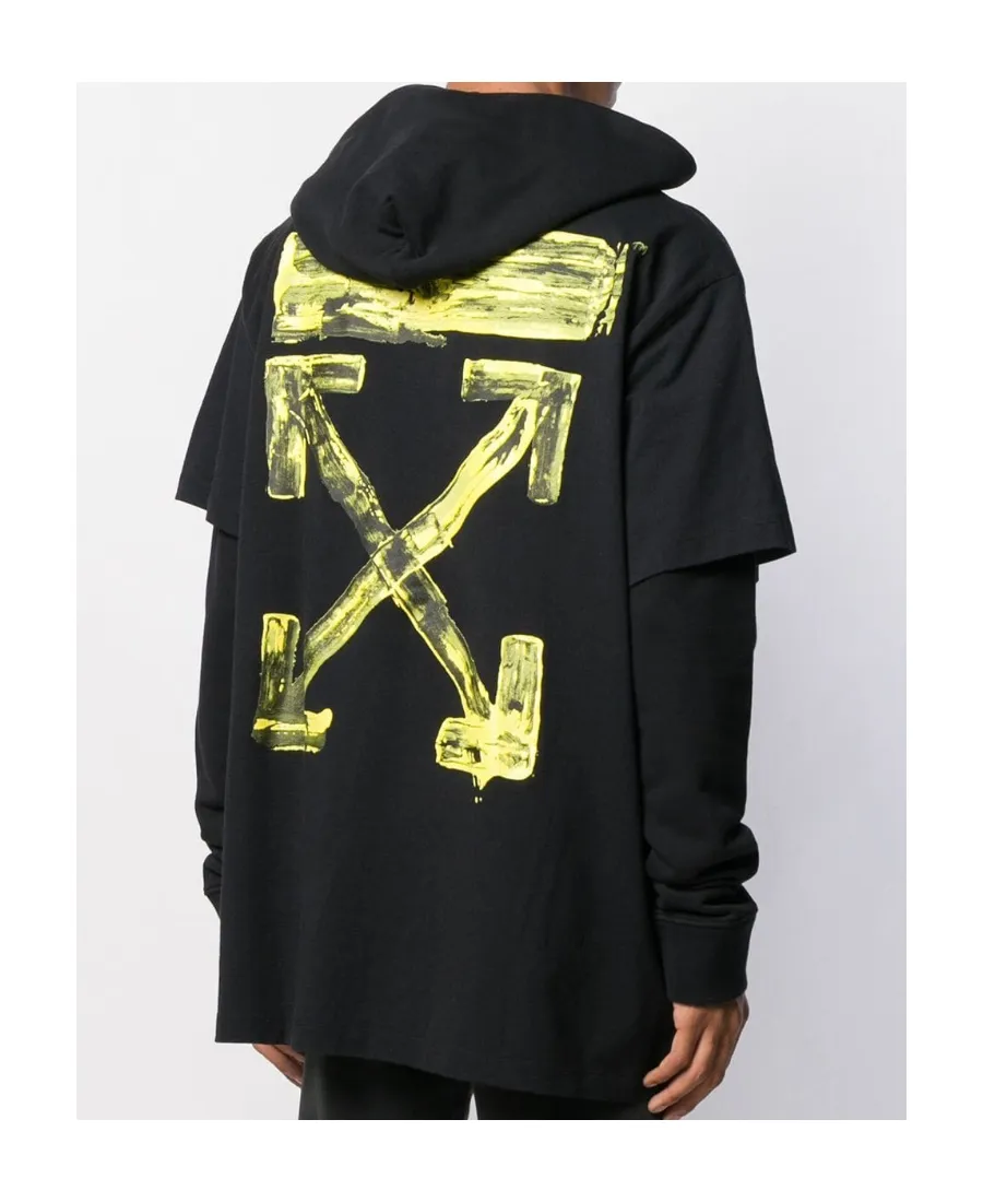 Graffiti Logo Printed Hooded Sweater