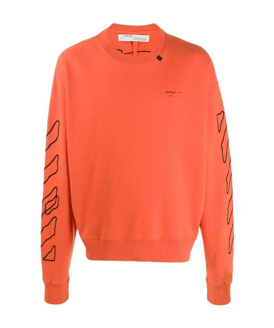 Abstract Arrow Embroidered Sweater